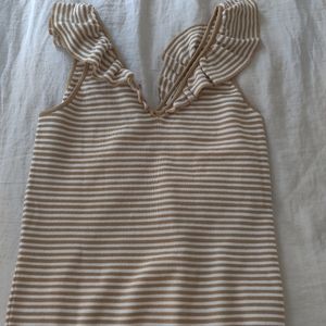 Madewell ruffle stripe top